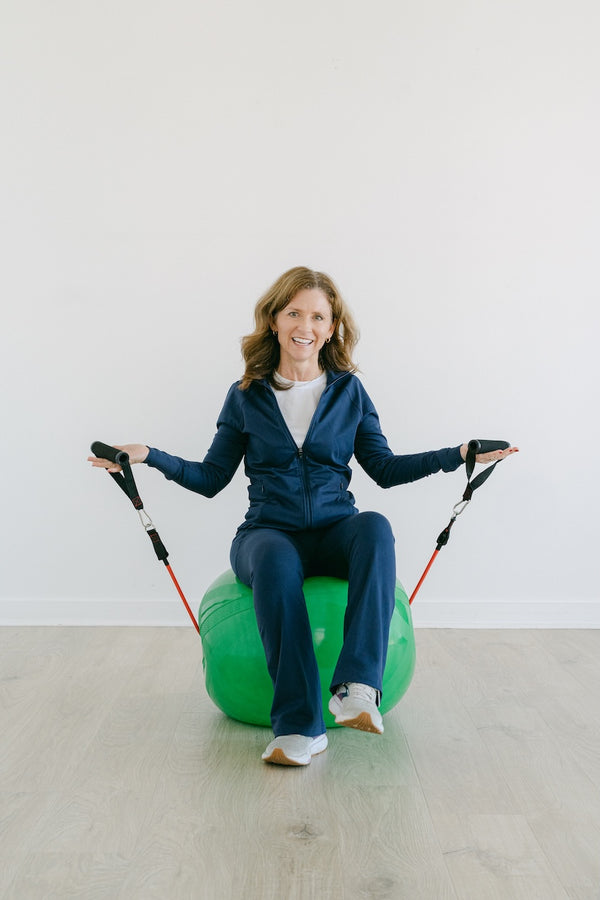 Seated Channel Ball Stability (One Leg)