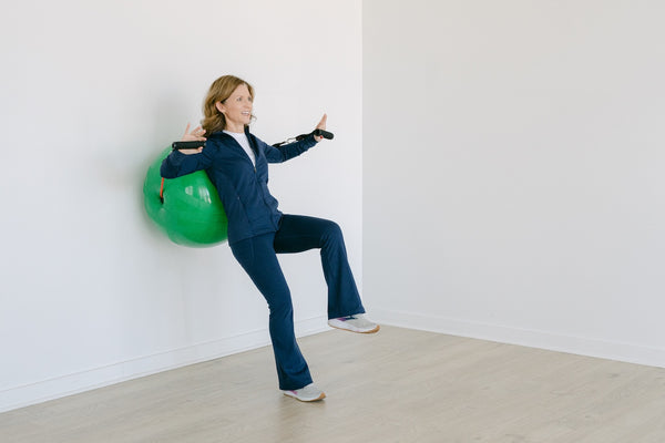 Standing Single Leg Balance with Chest Press (glutes + stabilizers)