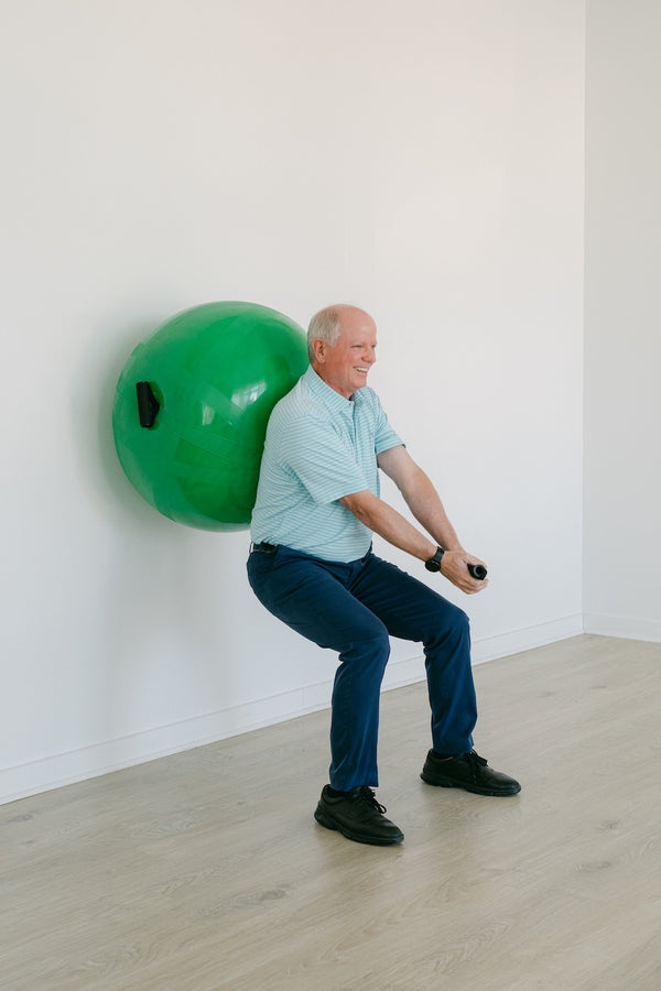 Isometric Wall Sit with Cross Body Chop