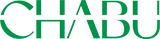 Green logo with stylized text on a white background